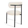 thumbnail image 2 of Aeon 22 Inch Set of 2 Dining Chairs, Black Metal Frame, Off White Boucle, 2 of 5