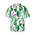thumbnail image 3 of Balery Cactus Plants Print Men's Hawaiian Shirts Short Sleeve Beach Shirt Relaxed Fit Vacation Button Down Shirts-XX-Large, 3 of 9