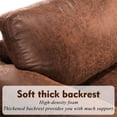 thumbnail image 4 of XIZZI 100" Modular Sectional Sofas with Reversible Chaise, Comfy 3 Seater Suede Sofa with Wide Seat, L Shaped Sectional Couches for Living Room-Brown, 4 of 8
