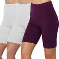 thumbnail image 3 of QATAINLAV 3 Pack Biker Shorts for Women 2025 Summer High Waisted Workout Athletic Yoga Shorts Basic Solid Short Leggings Casual Seamless Sports Running Tights Purple 3XL, 3 of 9