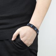 harmtty Therapy Bracelet Magnetic Adjustable Jewelry Anti-fatigue Electroplating Bracelet