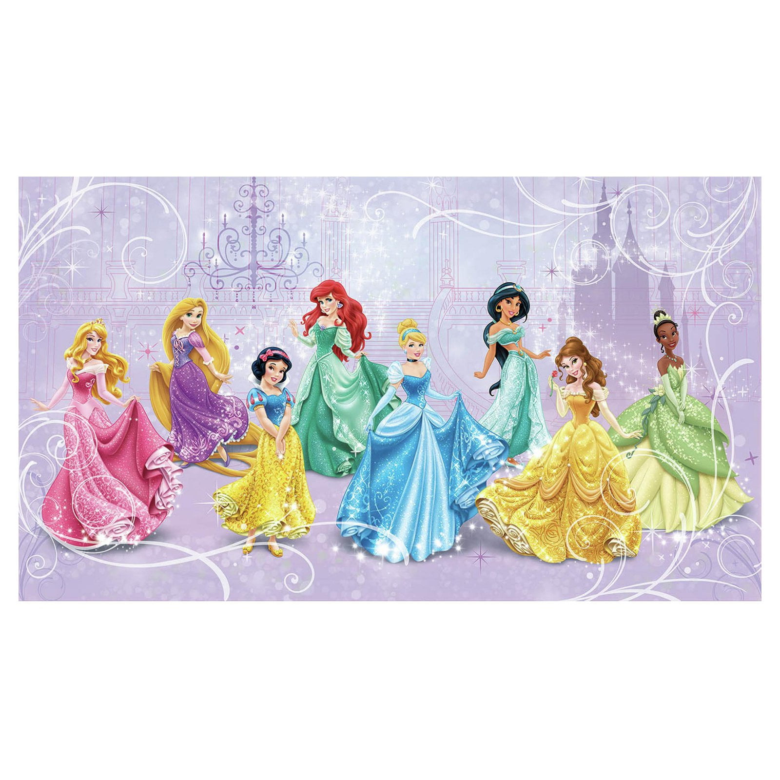 RoomMates Disney Princess Royal Debut Removable Wall Mural, Purple, 10.