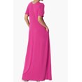thumbnail image 4 of TheMogan Women's PLUS Soft Jersey Oversized V-Neck Short Sleeve Maxi Dress W Pocket, 4 of 6