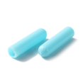 thumbnail image 2 of 50pc Plastic Aglets for Shoelaces Shoelace Tips Head Column Cyan 20x5mm Inner Diameter: 3.5mm, 2 of 2