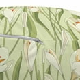 thumbnail image 2 of Garden Art Pouf Cover with Zipper, Spring Flowers Bouquet Crocuses with Healthy Fresh Petals Botanical, Soft Decorative Fabric Unstuffed Case, 30" W X 17.3" L, Pale Green Cream Orange, by Ambesonne, 2 of 3