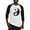 Black/White, variant on - Wolf Therian Ying Yang Baseball Jersey - Cotton Baseball Jersey, 3/4 Raglan Sleeve Shirt