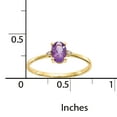 thumbnail image 2 of Primal Gold 14 Karat Yellow Gold Diamond and Amethyst Birthstone Ring, 2 of 4