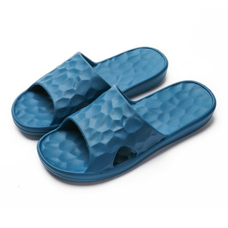 

Dyfzdhu Slippers For Men Fashion All Seasons Men Slippers Flat Bottom Home Bathroom Non Slip Open Toe Slip On Wave Pattern