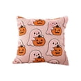 thumbnail image 2 of Halloween Ghost Pumpkin Pillow Covers 18x18 inch 1pc,Pink Tufted Fuzzy Cozy Knit Cute Spooky Pattern Soft Plush Accent Throw Pillow Cases,Sofa Cushion Cover Festive Decor for Couch Chair Bed, 2 of 4