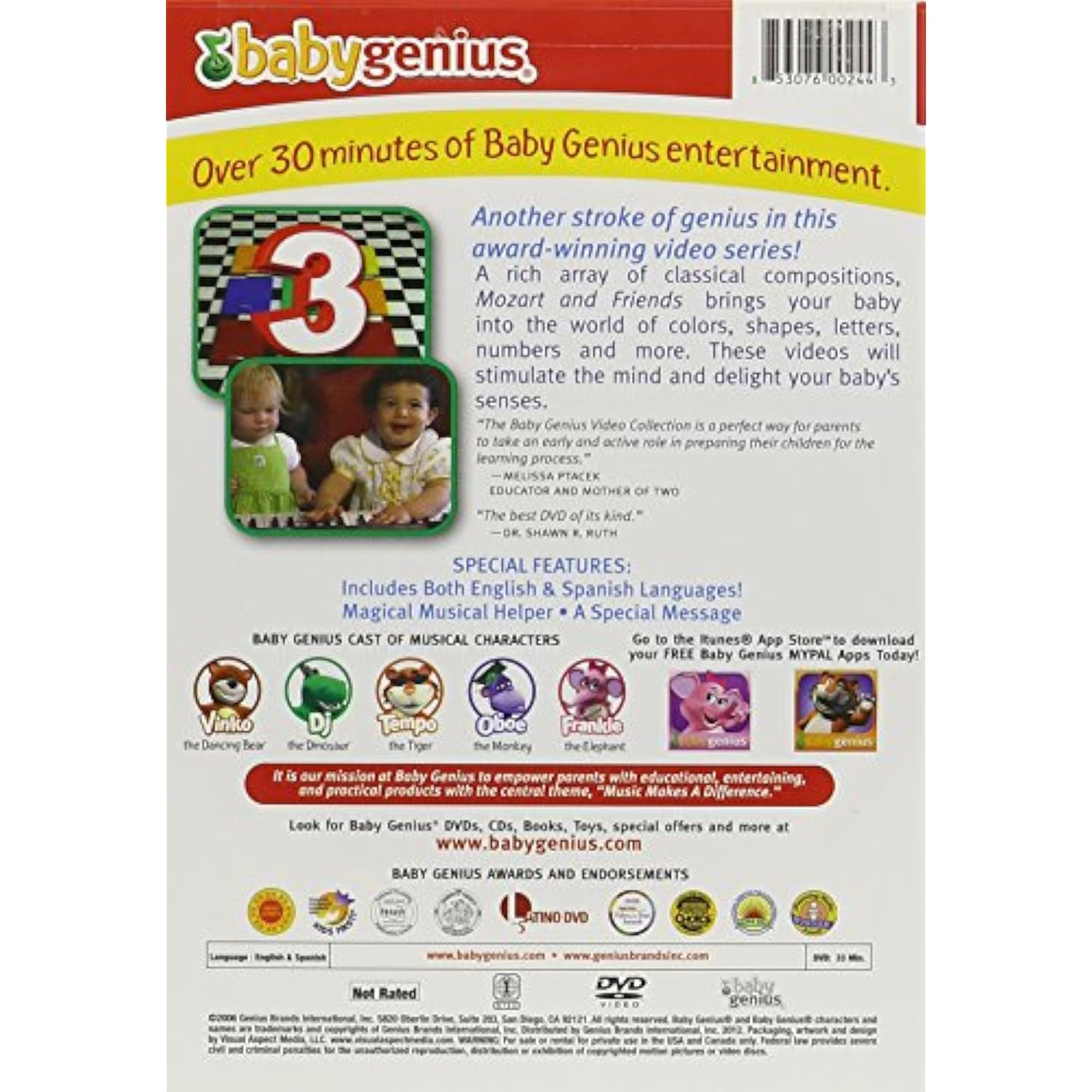 その他 Baby 3-Pack: Favorite Children&#39;s Songs / Mozart [DVD] Amazon.com: Baby Genius: Mozart And Friends (Genius Products
