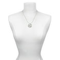 thumbnail image 3 of Delight Jewelry Silvertone Crystal Initial - N - Gymnastics Ring Charm Necklace, 18", 3 of 4