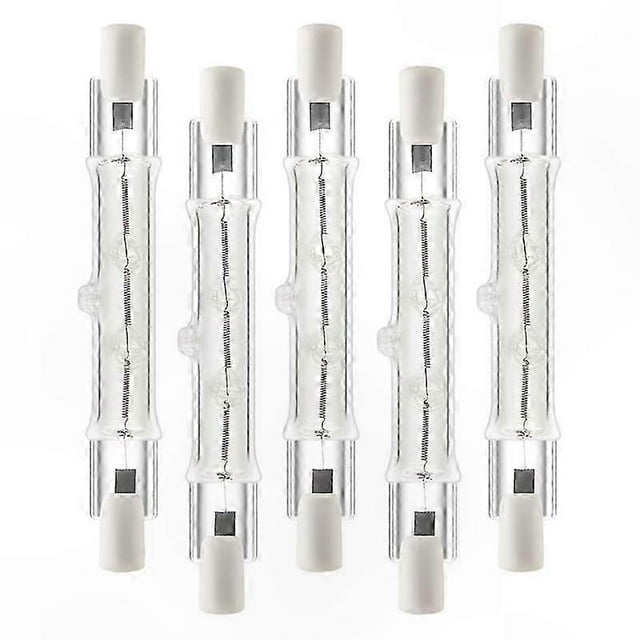Dimmable 5-Pack 118mm Halogen Bulbs for Construction and Landscape Lighting Applications, 300W 230V R7S Linear Lamps