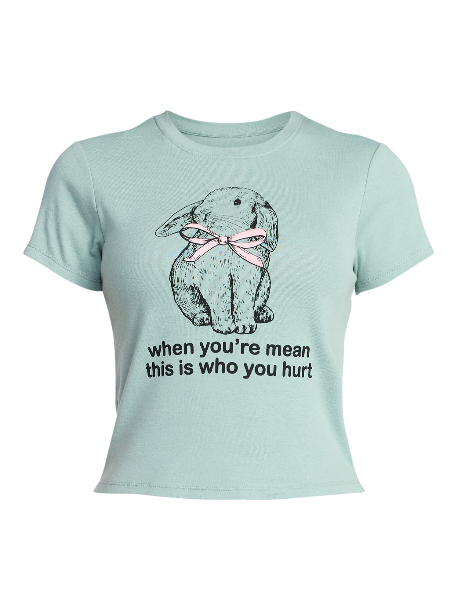 Feral But Cute Women's Graphic Cropped Baby Tee with Short Sleeves, Sizes XXS-XXL