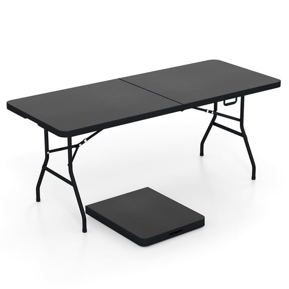 Biotree Portable Folding Camping Table with Carrying Handle, Black