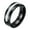 Black, variant on Women's Ceramic 6MM Simple Single Row of Cubic Zirconia Inlay Ring Black Size 8