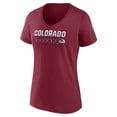 thumbnail image 2 of Women's Burgundy Colorado Avalanche Primary Play V-Neck T-Shirt, 2 of 3