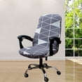 thumbnail image 3 of Computer Office Chair Cover Swivel Office Armchair Slipcover Armchair Seat Cover Geometry Style, 3 of 7