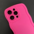 thumbnail image 5 of Case for iPhone 11 Pro Case, Wave Curly Frame Design for Women Girls, Cute Wavy Phone Case, Soft TPU SLiquid Silicone Camera Protection Phone Cover for iPhone 11 Pro, Rose Red, 5 of 12