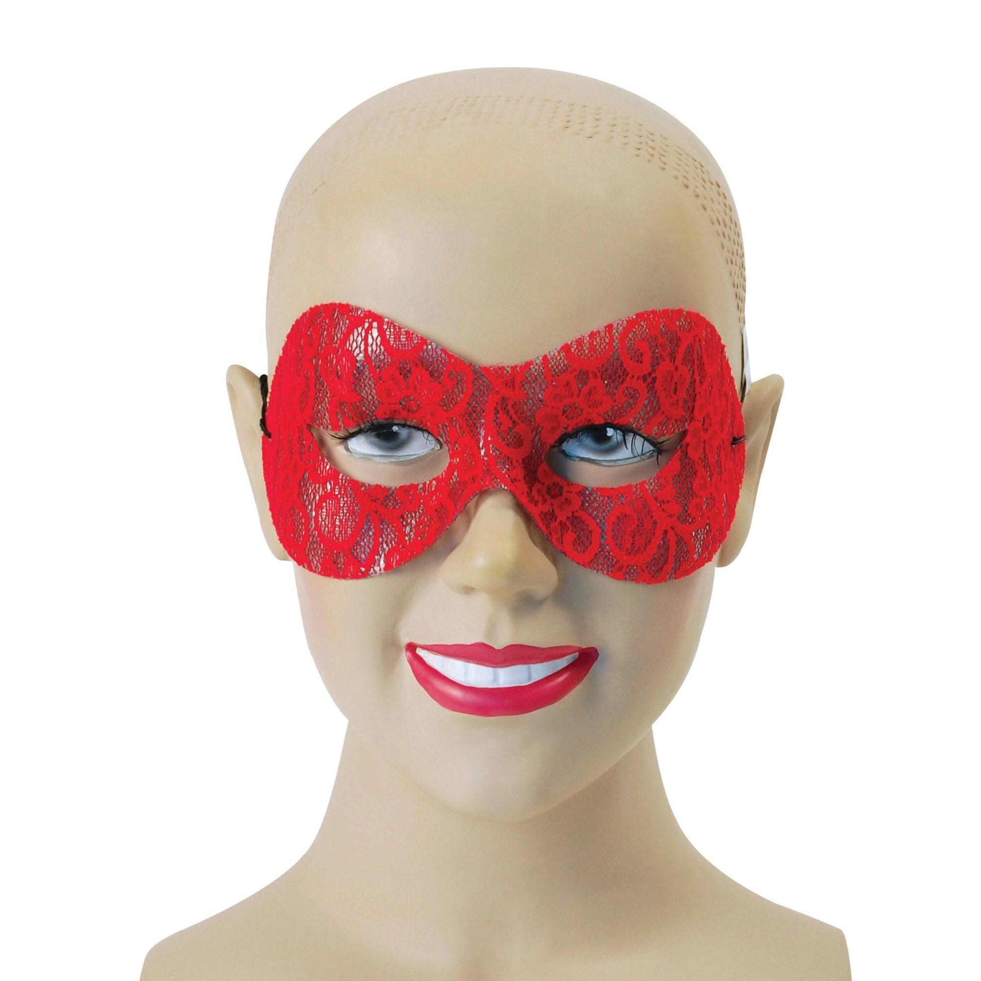Red Lace Domino Eye Masks Unisex