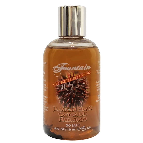 Fountain Jamaican Black Castor Oil Hair Food with Peppermint Leaves - Anti-Itch - Sensitive Scalp - Dandruff - Hair Loss - Hair Repair - Zebra Print Satin Cap