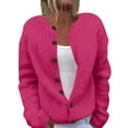 thumbnail image 3 of Pull Chaud Automne et Hiver pour Femmes Cardigan Imitation Tricoté à Manches Longues, 3 of 3
