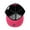Hot Pink/Turq, variant on Plain Solid Color PU Leather Adjustable Flat Bill Snapback Cap Hat - Navy