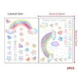 thumbnail image 3 of Less Than 5 Stickers Colorful English Letters Cartoon Rainbow Cloud Stickers PVC Stickers Removable Personality Wall Stickers Living Room Bedroom PVC Stickers Bathroom Toilet Decorative Wall Stickers, 3 of 6