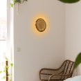 thumbnail image 5 of FSLiving Rechargeable Battery Operated Remote Control Wall Sconces Handcrafted Wooden High Quality Art Ambient Lighting Fixture Dimmable and Color Changing Lamp for Background Home Decor - 1 Pack, 5 of 7