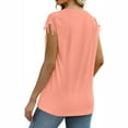thumbnail image 6 of USSUMA Womens Tank Tops Tops for Women Trendy Women's Solid Sleeve Tops Drawstrings Summer Trendy 2024 V Neck T Shirts Fashion Holiday Gift Finder Womens Tops Women's Tank Tops Solidcolor, 6 of 6
