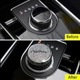 thumbnail image 3 of Crystal Rhinestone Car Bling Accessories Gear Shift Knob Cover Decoration Trim Sticker for Jaguar XF XE XJ F-Pace (Silver), 3 of 7