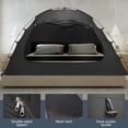 thumbnail image 4 of Bed Tent for Twin Size Bed, 3-Door Canopy with 80% Blackout & Breathable Mesh, Portable Private Sleeping Tent for Adults, Kids - Easy Setup Bedroom Privacy & Nap Space (Black), 4 of 12