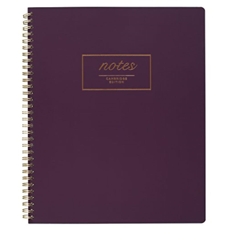 Purple 49567 Mead Cambridge Meeting Notebook / Journal Legal Ruled 11 x 9 80 Twinwire Sheets 