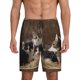 thumbnail image 1 of Balery Cat Family Pantalones cortos de pijama de punto de algodón para hombre con cinturilla y bolsillos-4X-Large, 1 of 6