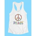 thumbnail image 3 of Peace And Sign Racerback Tank Women -SPIdeals Designs, Female x-Large, 3 of 4