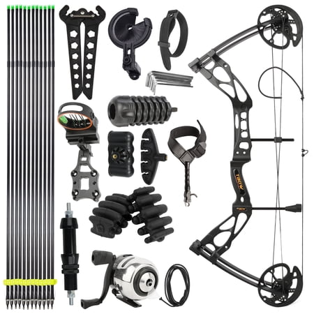 M133 Bowfishing Kit Compound Bow Fishing 0-70lbs 325fps 80% Let-Off RH LH Hunting Archery Target