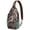 Military, variant on Colorful Wildflower Sling Backpack for Women, Lightweight Crossbody Shoulder Bag with Watercolor Floral Print, Artistic Hiking Daypack for Spring