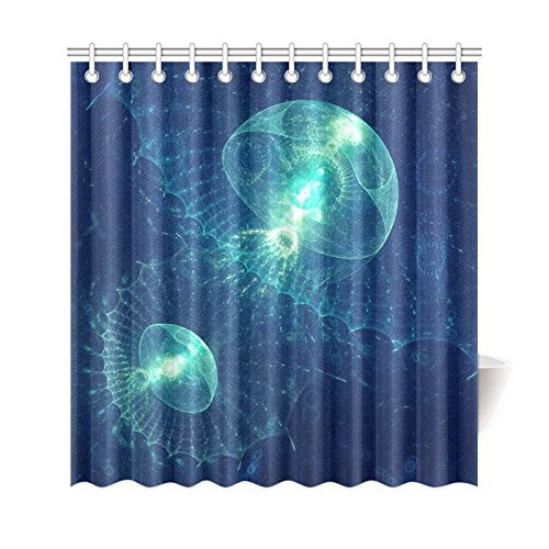 Gckg Deep Ocean Sea Creatures Shower Curtain Abstract Jellyfish Gckg Deep Ocean Sea Creatures Shower Curtain Abstract Jellyfish Polyester Fabric Bathroom Sets With Hooks 66x72 Inches