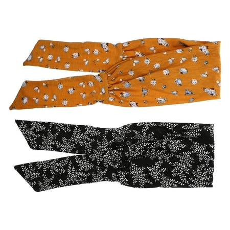

OUNONA Headband Hair Band Wrap Shower Face Spa Running Wide Salon Washing Wash Strechy Elastic Headwrap Floral Workout Sports