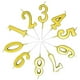 thumbnail image 1 of 10Pcs Birthday Cake Number Candle 3D Number Shape Cake Decoration For Men Golden Light Emission, 1 of 4