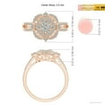 thumbnail image 4 of ANGARA Natural 0.07 Ct. Diamond Halo Engagement Ring in 14K Rose Gold for Women (Ring Size: 6), 4 of 9