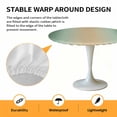 thumbnail image 2 of Elastic Fitted Round Tablecloth, Sage Green Ombre Waterproof Stretch Table Cover for 36"-44" Tables, Modern Yellow Gradient Farmhouse Art Washable Outdoor Tablecloths for Patio, Picnic, Camping, 2 of 9
