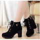 thumbnail image 1 of Botas de tacón alto de PU para mujer, zapatos europeos con cordones de alta calidad, novedad de primavera e invierno, 2023, entrega rápida, 1 of 3