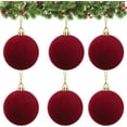 thumbnail image 5 of Velvet Ball Ornaments Christmas Balls Red 12 PCS 2.36-Inch Xmas Tree Ball Ornaments for Party Christmas Tree Decor Baby Shower First Xmas Decorations, 5 of 5
