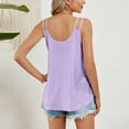 thumbnail image 4 of LOVZFMLL Women's Tank Tops Sleeveless Summer Tops Spaghetti Strap Loose Fit Beach Vacation Casual Eyelet Embroidery Blouses Purple XXL, 4 of 8