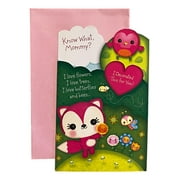 Mother's Day Greeting Card - Know What, Mommy? I love flowers, I love trees, I love butterflies and bees... I decorated this for you!, Mommy, with bird, fox, butterfly, flower, leaves,bees