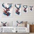 thumbnail image 4 of Designart Cute Deer Floral Art III Canvas Wall Art, 4 of 5