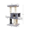thumbnail image 4 of PetPals 57” Grand Maine Coon™ Cat Tree with Large Condo, Sisal Scratching Posts, Top Bed for Big Cats, Grey, 4 of 10