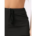 thumbnail image 5 of DARING DIVA Women's Short Sleeve Crop Top and Pants Pajama Set S Black, 5 of 5