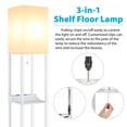 thumbnail image 4 of Enchufe Lamp SHINE HAI de 3 niveles con estante USB tipo C, blanco, 4 of 7