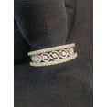thumbnail image 6 of Pave 0.45 Cts Round Brilliant Diamonds Art Deco Half Eternity Band Ring in Hallmark 14K White Gold, 6 of 13